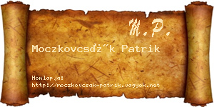 Moczkovcsák Patrik névjegykártya